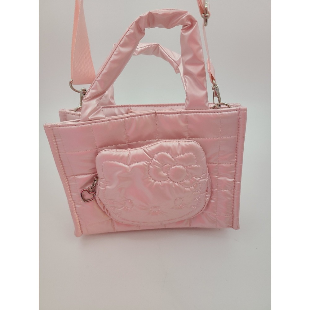 Sanrio Hello Kitty Fluffy Winter Series 2-way tote bag in pink. Japan. NWT